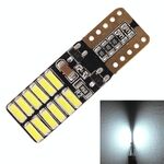 2 PCS T10 4.8W 720LM Luce bianca 24 SMD 4014 LED Lampada per luci di ingombro per auto Canbus senza errori, DC 12V