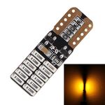 2 PCS T10 4.8W 720LM Luce gialla 24 SMD 4014 Lampada per luci di ingombro per auto Canbus senza errori LED, DC 12V