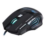 7 pulsanti con rotella di scorrimento Mouse da gioco ottico cablato a LED 5000 DPI per computer PC laptop (nero)