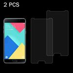 2 PCS per Galaxy A7 (2016) / A710 0.26mm 9H Durezza superficiale 2.5D Pellicola per schermo in vetro temperato antideflagrante