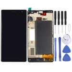 Schermo LCD TFT per Nokia Lumia 730 Digitizer Assemblaggio completo con cornice (nero)