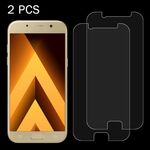 2 PCS per Galaxy A3 (2017) / A320 0.26mm 9H Durezza superficiale 2.5D Pellicola non a schermo intero in vetro temperato antideflagrante