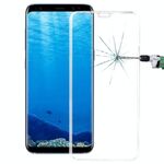Per Galaxy S8 / G9500 0,3 mm 9H Durezza superficiale 3D Superficie curva Schermo serigrafato Protezione schermo in vetro temperato a schermo intero (trasparente)