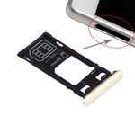 Vassoio scheda SIM + Vassoio scheda micro SD + Porta slot per scheda Tappo antipolvere per Sony Xperia X (versione SIM singola) (Lime Gold)