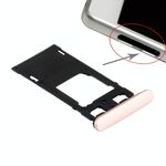Vassoio scheda SIM + Vassoio scheda micro SD / SIM + Porta slot per scheda Tappo antipolvere per Sony Xperia X (versione doppia SIM) (oro rosa)