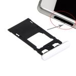 Vassoio per scheda SIM + Vassoio per scheda Micro SD / SIM + Porta per slot per scheda Tappo antipolvere per Sony Xperia X (versione Dual SIM) (Bianco)