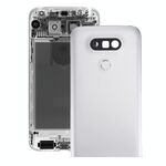 Cover posteriore in metallo con obiettivo fotocamera posteriore e pulsante per impronte digitali per LG G5 (argento)