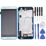 Schermo LCD originale per HTC Desire 620 Digitizer Assemblaggio completo con cornice (bianco + blu)
