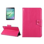 Custodia protettiva in pelle per tablet da 8 pollici Custodia protettiva con struttura Crazy Horse con supporto per Galaxy Tab S2 8.0 T715 / T710, Cube U16GT, ONDA Vi30W, Teclast P86 (Magenta)