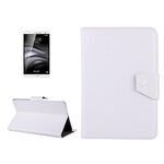 Custodia in pelle per tablet da 7 pollici Custodia protettiva con struttura a cavallo pazzo con supporto per Galaxy Tab A 7.0 (2016) / T280 e Tab 4 7.0 / T230 e Tab Q T2558, Colorfly G708, Asus ZenPad 7.0 Z370CG, Huawei MediaPad T1 7.0 / T1-701u (Bianca)