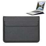 Custodia universale in pelle PU stile busta con supporto per notebook ultrasottile Tablet PC 15,4 pollici, dimensioni: 39x28x1,5 cm (nero)