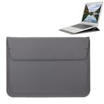 Custodia universale in pelle PU stile busta con supporto per notebook ultrasottile Tablet PC da 13,3 pollici, dimensioni: 35x25x1,5 cm (grigio)