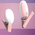 RK17 Mini e portatile Live Show Beauty Artifact 3 livelli di luminosità Luce calda e bianca Luce di riempimento con 9 LED, Per iPhone, Galaxy, Huawei, Xiaomi, LG, HTC e altri smartphone (rosa)
