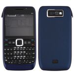 Copertura completa dell'alloggiamento (copertura anteriore + cornice centrale + copertura posteriore batteria + tastiera) per Nokia E63 (blu scuro)