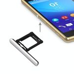 Vassoio per scheda micro SD + presa antipolvere per porta scheda per Sony Xperia XZ Premium (versione SIM singola) (argento)