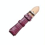 CAGARNY Cinturino per orologi alla moda semplice Cinturino in pelle con fibbia argento, larghezza: 18 mm (viola)