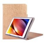 Custodia in pelle a vibrazione orizzontale con struttura a tratti universale con supporto per tablet PC da 10 pollici (oro)