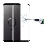 Per Galaxy S9 + 0,33 mm 9H Durezza superficiale Bordo curvo 3D Anti-graffio Schermo non pieno Pellicola protettiva in vetro completamente adesiva HD (nero)