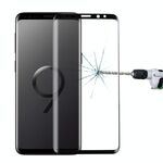 Per Galaxy S9 + 0,33 mm 9H Durezza superficiale Bordo curvo 3D Anti-graffio Schermo intero Pellicola salvaschermo in vetro Full Glue HD (nero)