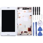 Schermo LCD OEM per Sony Xperia Z3 Mini Compact Digitizer Assemblaggio completo con cornice (bianco)