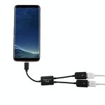 Adattatore HUB portatile USB-C / Type-C maschio a doppia porta USB femmina per Macbook, PC, laptop, tablet, smartphone