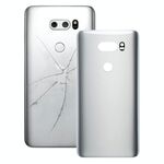 Cover posteriore con adesivo per LG V30 (argento)