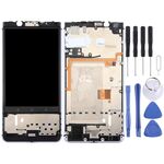 Schermo LCD OEM per BlackBerry Keyone Digitizer Assemblaggio completo con cornice (argento)