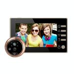 M4300D Schermo a colori TFT da 4,3 pollici Videocamera di sicurezza da 3,0 MP Campanello video intelligente, supporto TF Card (32 GB max) e visione notturna e rilevamento del movimento (oro)