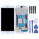 Schermo LCD TFT per OPPO R11 Digitizer Assemblaggio completo con cornice (bianco)