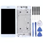 Schermo LCD TFT per Vivo X6 Digitizer Assemblaggio completo con cornice (bianco)