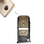Vassoio per scheda SIM + vassoio per scheda micro SD per Motorola Moto Z2 Force (nero)