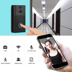 VESAFE VS-A5 HD 720P Videocamera di sicurezza Smart WiFi Videocitofono per campanello, supporto TF Card e visione notturna a infrarossi e App di rilevamento del movimento per IOS e Android (con Ding Dong / Chime) (Nero)