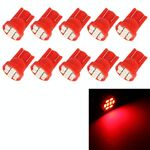 10 PCS T10 8 LED Lampadina di segnalazione per auto (luce rossa)