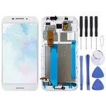 Schermo LCD OEM per Vodafone Smart N8 VFD610 Digitizer Assemblaggio completo con cornice (bianco)