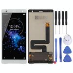 Schermo LCD originale per Sony Xperia XZ2 con assemblaggio completo di digitalizzatore (bianco)