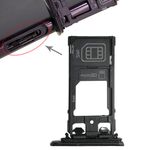Vassoio scheda SIM1 + Vassoio scheda SIM2 / Micro SD per Sony Xperia XZ (nero)