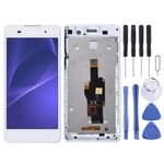 Schermo LCD OEM per Sony Xperia E5 F3311 F3313 Digitizer Assemblaggio completo con cornice (bianco)