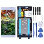 Schermo LCD OEM per Sony Xperia L1 G3311 G3312 G3313 digitalizzatore assemblaggio completo con telaio (argento)