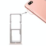 Per OPPO A77 2 x vassoio per scheda SIM + vassoio per scheda Micro SD (oro rosa)
