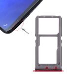 Per Vivo X21 Vassoio per schede SIM + Vassoio per schede SIM/Vassoio per schede Micro SD (rosso)