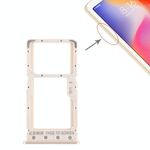 Vassoio scheda SIM + vassoio scheda SIM / vassoio scheda micro SD per Xiaomi Redmi 6 / Redmi 6A (oro)