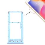 Vassoio scheda SIM + vassoio scheda SIM / vassoio scheda micro SD per Xiaomi Redmi 6 / Redmi 6A (blu)