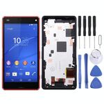Schermo LCD OEM per Sony Xperia Z3 Mini Compact Digitizer Assemblaggio completo con cornice (rosso)