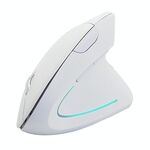 Versione batteria Mouse wireless Mouse ottico verticale da 2,4 GHz (bianco)