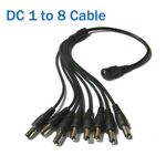 Cavo di alimentazione DC da 1 a 8 Cavo adattatore splitter di alimentazione per telecamera di sicurezza CCTV