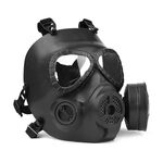 Maschera antigas M04 per competizione Maschera antigas fittizia Maschera per cosplay Wargame (nera)