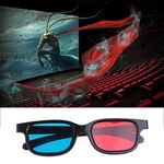 10pcs Occhiali 3D Occhiali universali neri con montatura rossa blu ciano anaglifi 3D 0,2 mm per videogiochi DVD
