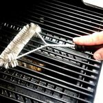 Spazzola per barbecue da 12 pollici Spazzole per pulizia setole in filo di acciaio inossidabile con manico
