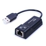 USB a RJ45 10/100 Mbps USB Ethernet Adapter Scheda di rete (nero)