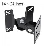 Staffa di montaggio a parete per monitor per PC TV universale ruotata per TV a schermo piatto LED LCD da 14 ~ 24 pollici con 180 gradi attorno al perno
